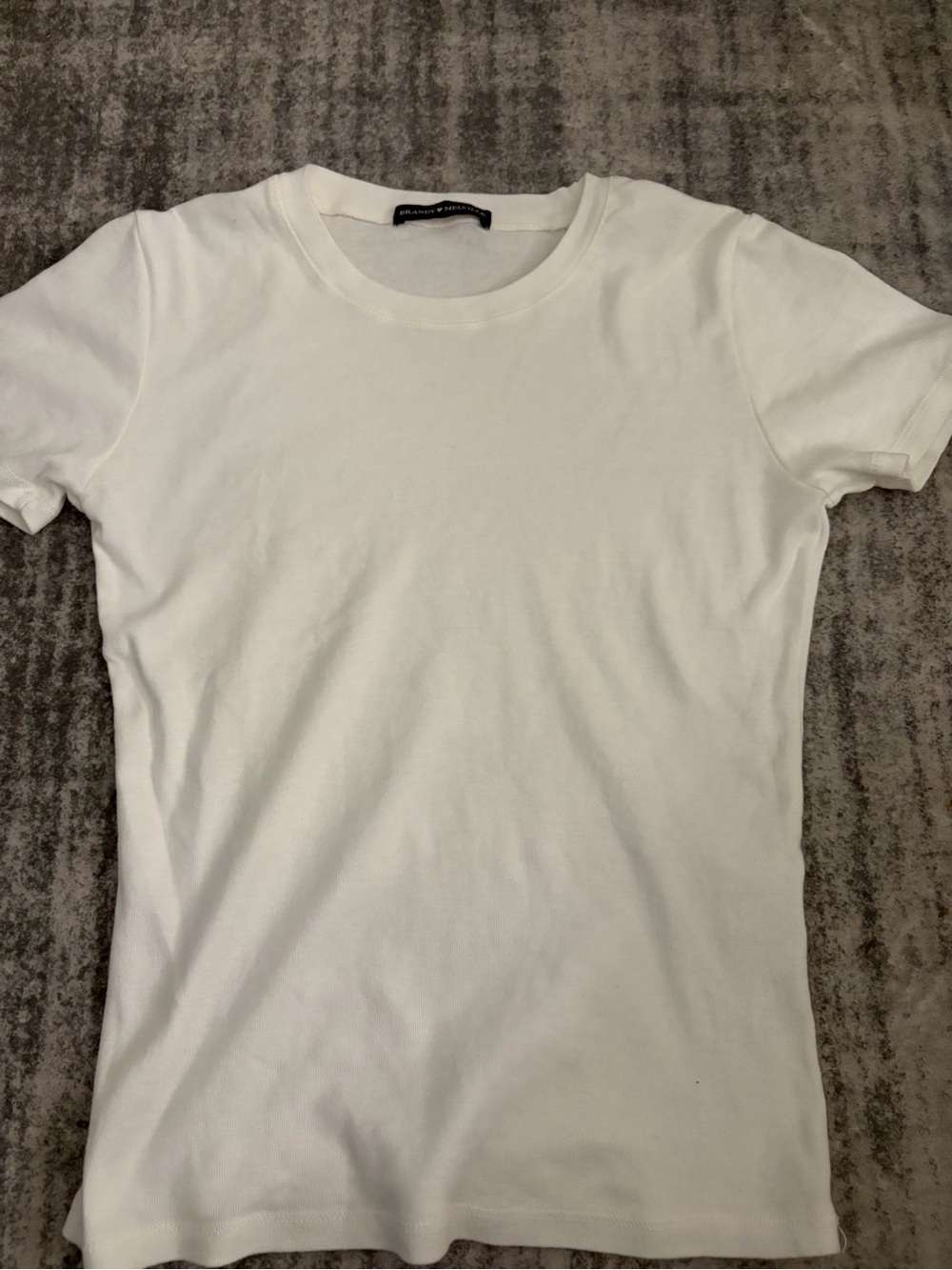 Brandy Melville Simple White Crewneck Tee